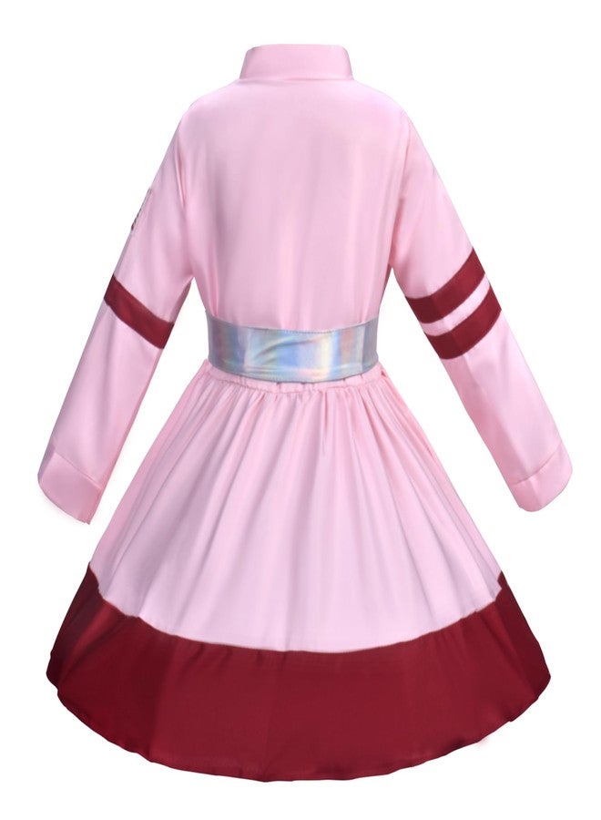 ZZIHAN Kids Astronaut Costume for Girls - Pink Space Costume with Rocket Headband, Gloves & Backpack |6-8 Years, Halloween, Career Day, Birthday Gift, Dress Up & Pretend Play Outfit - Image 3